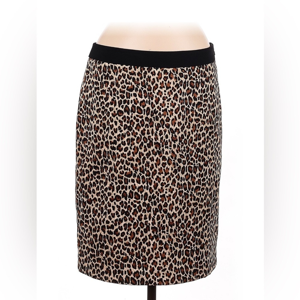 Nine West Tan leopard print Knee-Length Pencil Skirt suit separates